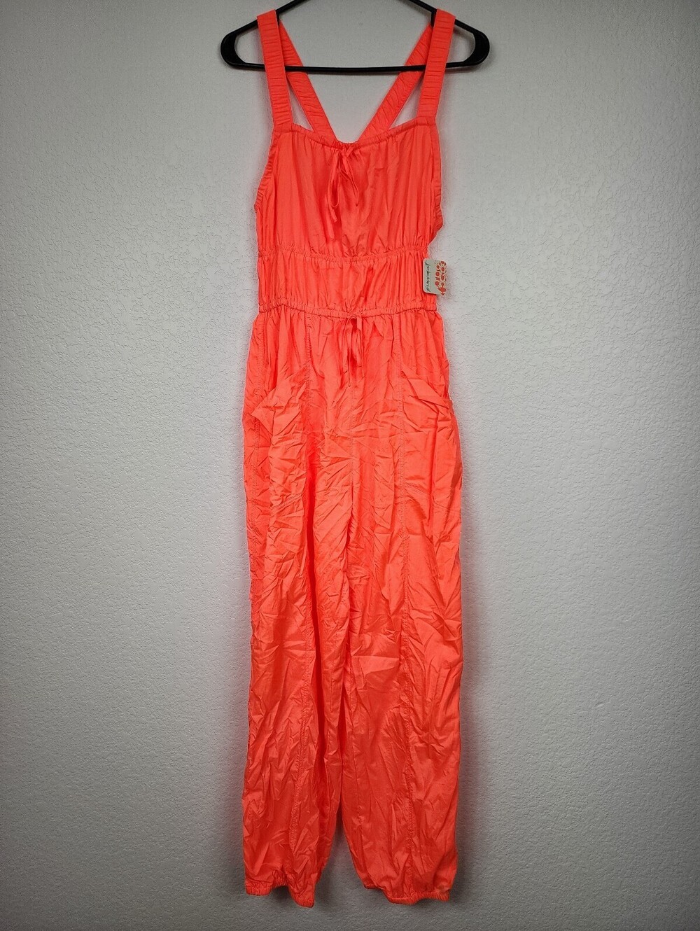 NWT Free People $98 Neon Orange Jumpsuit